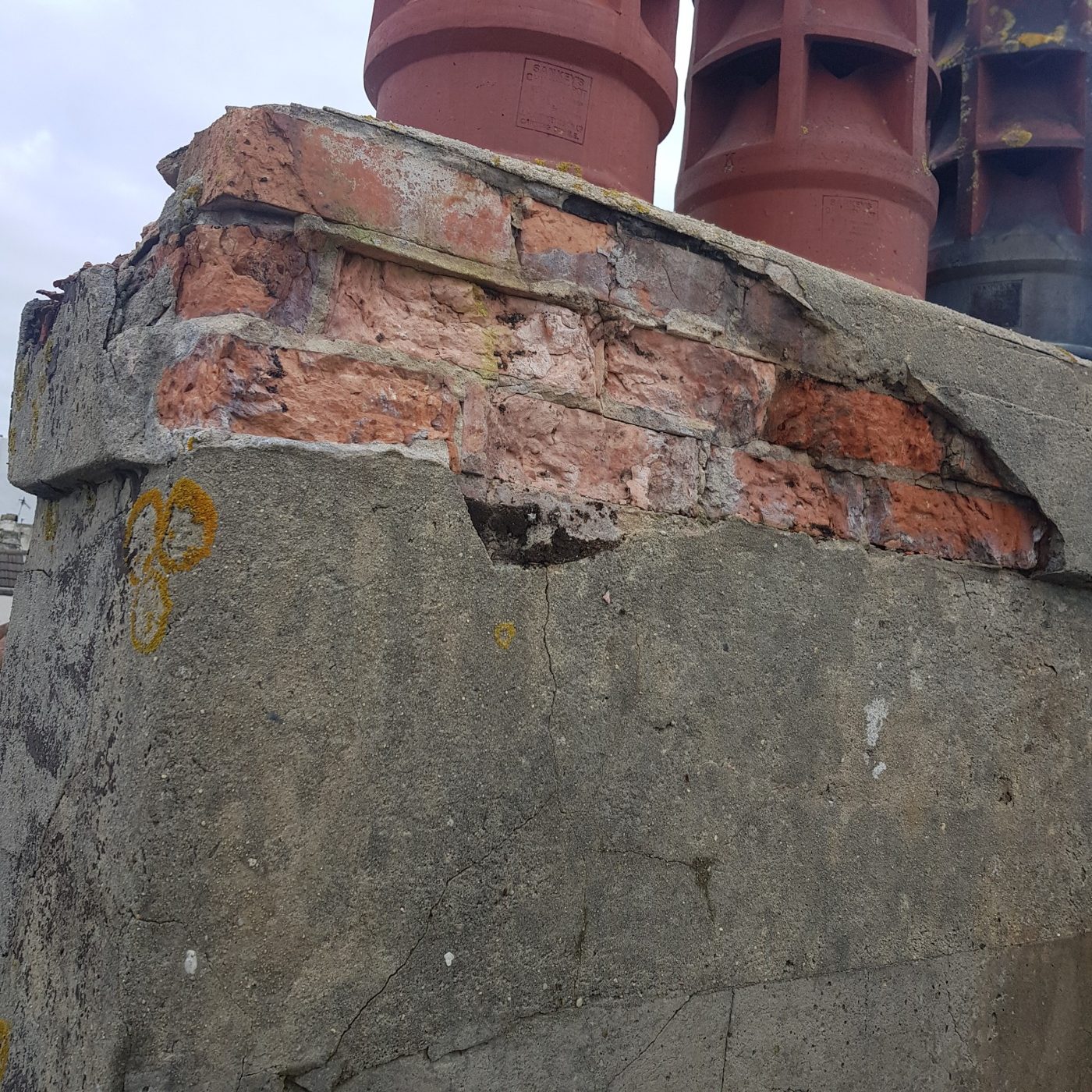 Chimney brickwork repair